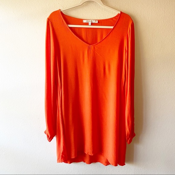 LOVERS + FRIENDS Orange Arm Slit Mini Dress - Picture 2 of 8